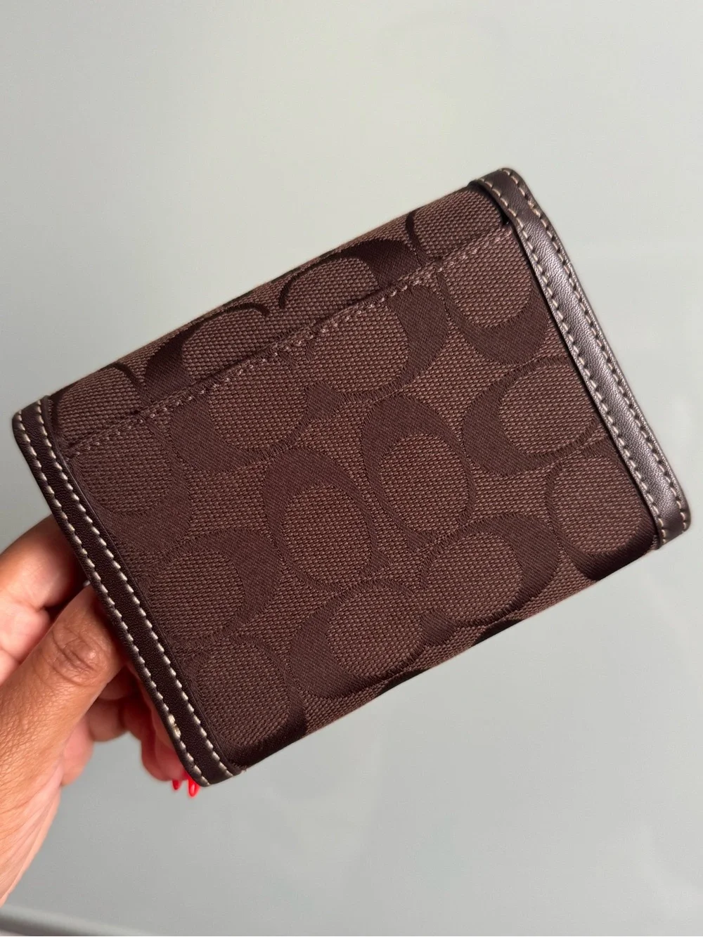 COACH Hampton Signature Compact Wallet